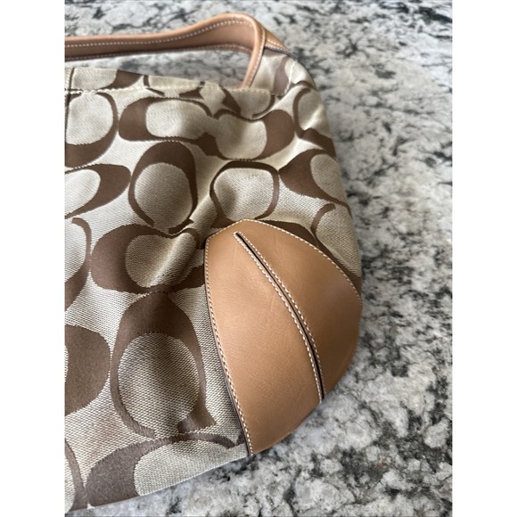 Coach Tan Canvas Vintage Hobo Bag 10765 With Coin Bag - Picture 12 of 16